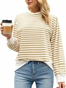 MACK JONNEY Women Striped T-Shirt || T-Shirt for Women || Full Sleeve T Shirt || T-Shirt-MACK640620